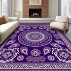Regal Violet Medallion Mandala Rug