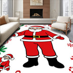 Cheery Santa Claus Christmas Holiday Rug