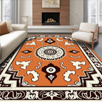 Terracotta Medallion Bordered Rug