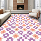 Blossom Array Pink Purple Geometric Rug