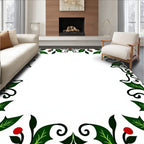 Festive Holly Berry Garland Border Rug