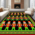 Red Green Soldier Bordered Rug