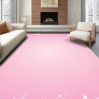 Pink Shimmering Star Border Rug