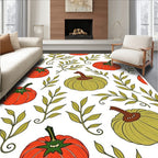 Autumn Harvest Pumpkin Leaf Rug