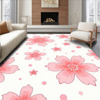 Pink Cherry Blossom Dots Rug