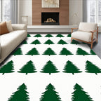 Deep Forest Evergreen Tree Repeating Rug