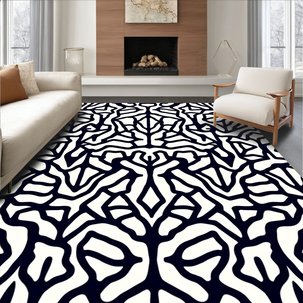 Organic Black Ivory Tree Root Rug