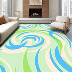 Aqua Green Swirl Harmony Rug