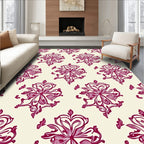 Crimson Floral Radiance Medallion Rug