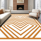 Amber Zigzag Geometric Maze Rug