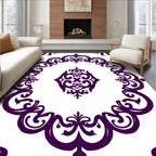 Ornate Plum Swirls Garland Rug