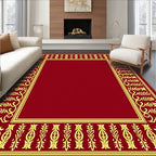 Red and Yellow Floral Border Rug