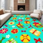 Joyful Gift Boxes Flower Star Medley Rug
