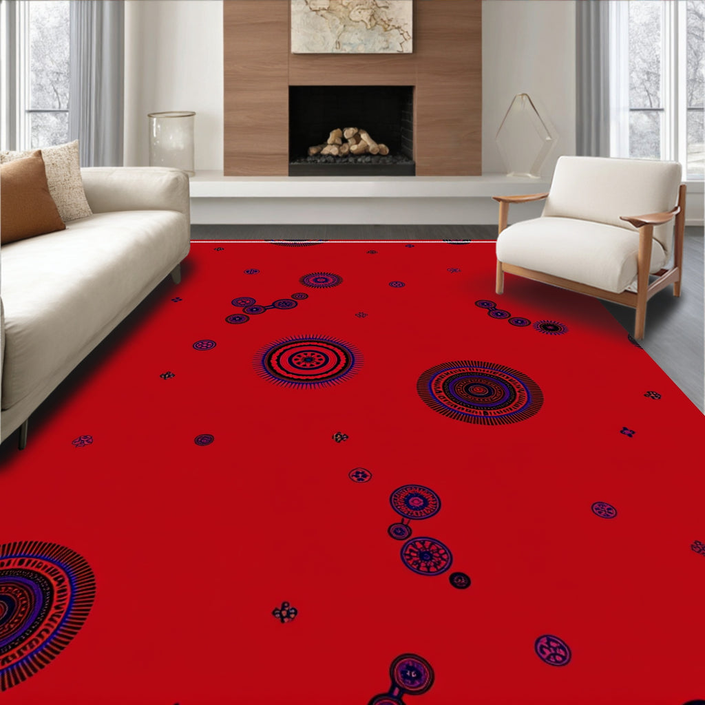 Crimson Mandala Medallion Collection Rug