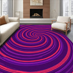 Vibrant Swirl Purple Pink Rug