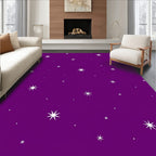 Purple Starry Night Scatter Rug