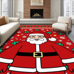 Merry Santa Claus Snowflake Star Rug