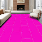 Vibrant Pink Organic Grid Rug