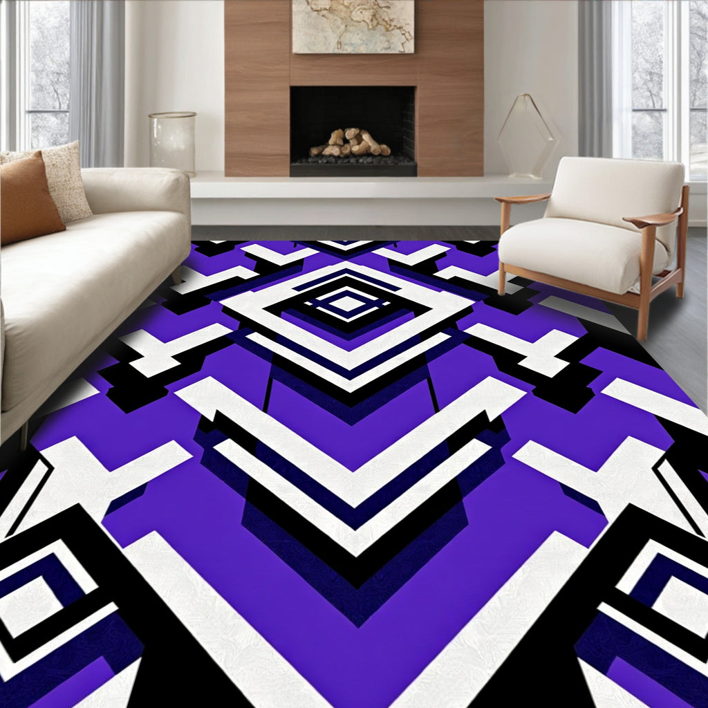 Bold Geometric Diamond Rhombus Rug