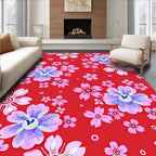 Crimson Cherry Blossom Garden Rug