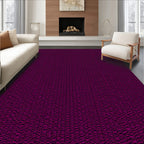 Deep Magenta Woven Stripe Texture Rug