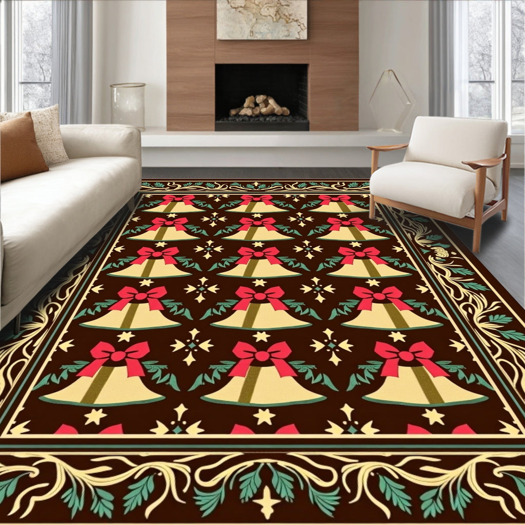 Ornate Bell Garland Border Rug