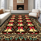Ornate Bell Garland Border Rug