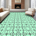 Black Diamond Geometric Symmetry Rug