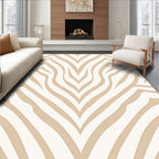Neutral Tan Zebra Stripe Rug