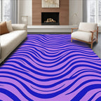 Violet Blue Wavy Stripes Rug