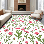 Pink Floral Garden Meadow Rug