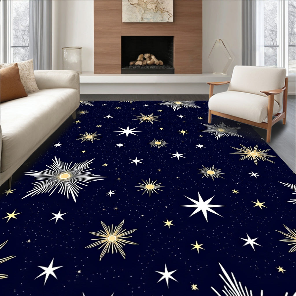 Cosmic Starry Night Sky Rug