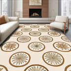 Retro Floral Medallion Earth Tone Rug