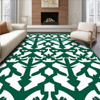 Forest Green Interlocking Arch Rug