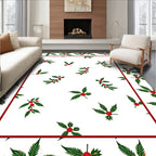 Red Green Holly Berry Scatter Rug