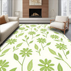 Spring Green Floral Vine Rug