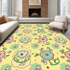 Pastel Floral Medallion Garden Rug