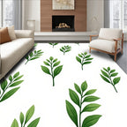 Green Leaf Sprigs Repeat Rug