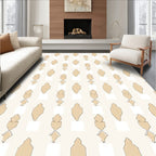 Neutral Tan Organic Cell Repeating Rug