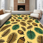 Amber Acorn Fern Leaf Repeat Rug