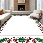 Deep Green Vine Border Rug