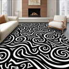 Monochromatic Swirls and Triangles Abstract Rug