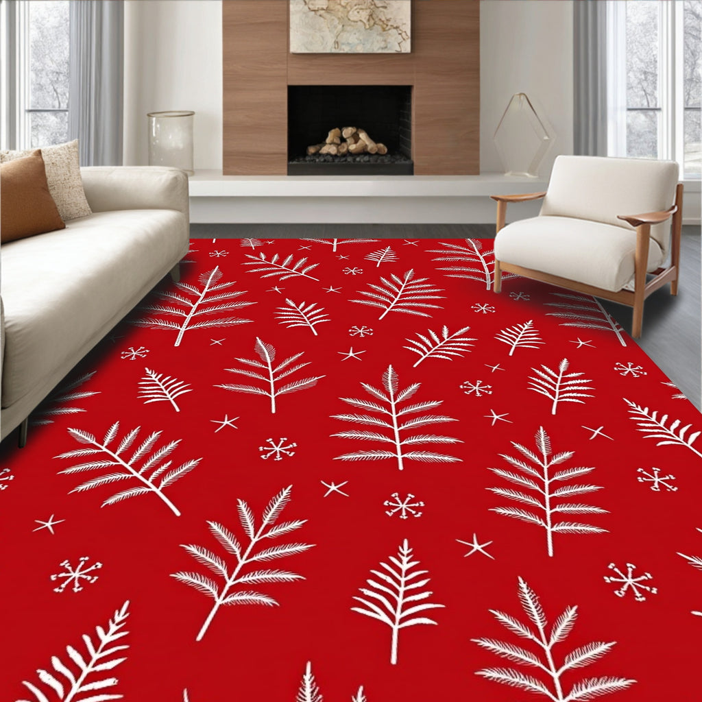 White Pine Holiday Ferns Rug