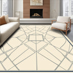 Navy Geometric Art Deco Outline Rug