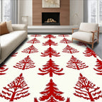 Crimson Evergreen Repeat Arrangement Rug