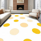 Golden Yellow Polka Dot Harmony Rug