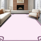 Lilac Swirl Corner Border Rug