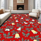 Crimson Bells And Foliage Repeat Rug