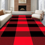 Classic Red Black Buffalo Plaid Rug