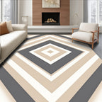 Geometric Diamond Gray Beige Rug